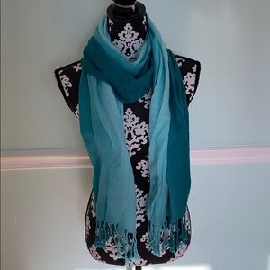 Ombre turquoise scarf
